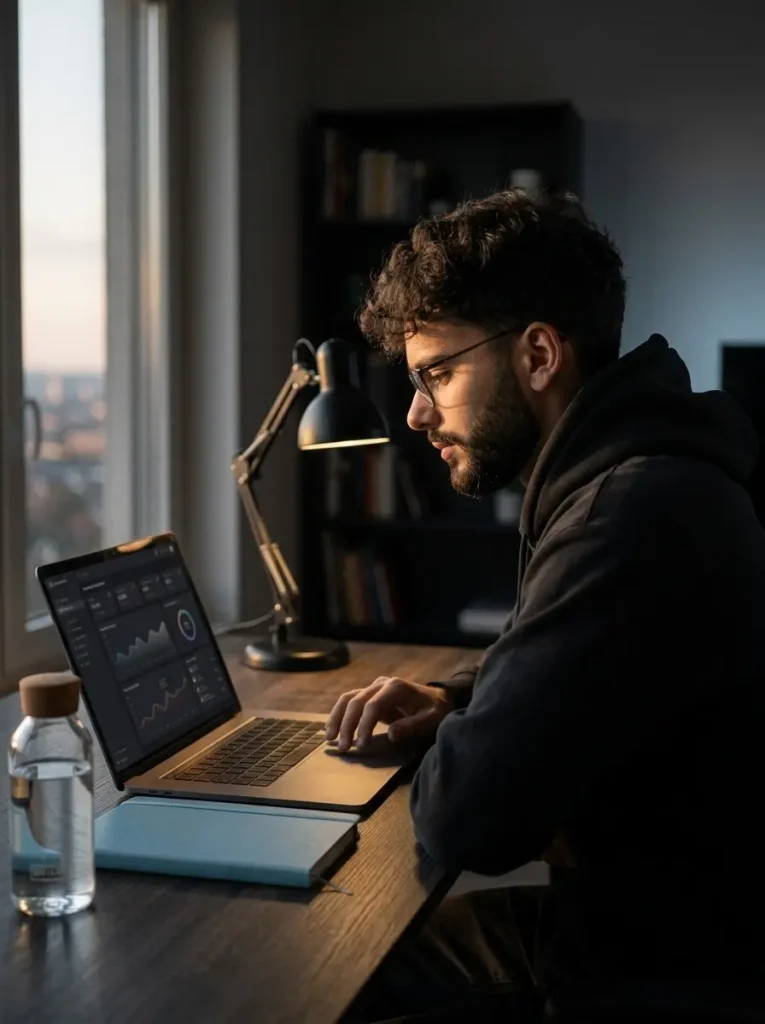 Le créateur d'OF Master à son bureau